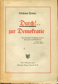 Fernau, Durch ... zur Demokratie! (Umschlag)