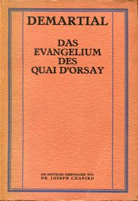 Demartial, Das Evangelium des Quai d'Orsay. (Umschlag)
