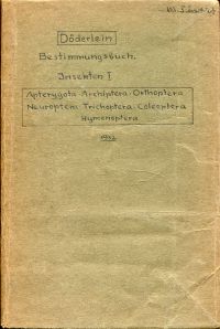 Döderlein, Bestimmungsbuch für deutsche Land- und Süßwassertiere. (Umschlag)