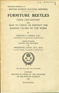 Gahan, Furniture Beetles. (Umschlag)