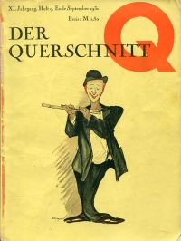 Der Querschnitt, 11. Jahrgang, Heft 9, Ende September 1931. (Umschlag)