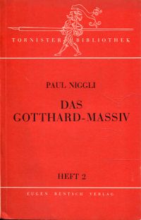Niggli, Das Gotthard-Massiv. (Umschlag)