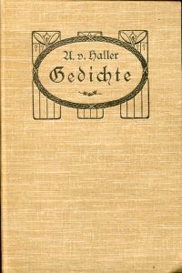 Haller, Gedichte. (Umschlag)