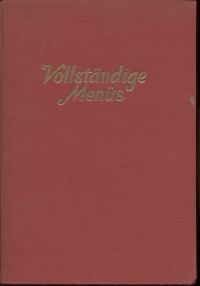 Graf, Vollständige Menüs. (Umschlag)