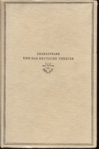 Stahl, Shakespeare und das deutsche Theater. (Umschlag)