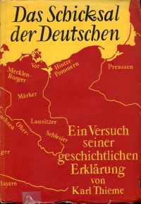 Thieme, Das Schicksal der Deutschen. (Umschlag)