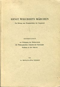 Venzin, Ernst Wiecherts Märchen. (Umschlag)