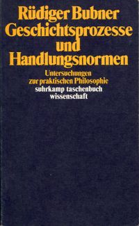 Bubner, Geschichtsprozesse und Handlungsnormen. (Umschlag)