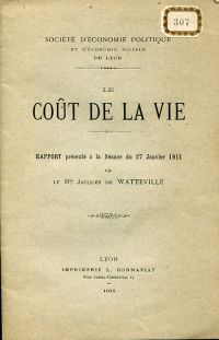 Watteville, Coût de la vie. (Umschlag)