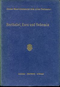 Bertholet, Die Bücher Esra und Nehemia. (Umschlag)
