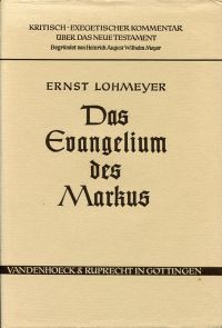 Lohmeyer, Das Evangelium des Markus. (Umschlag)