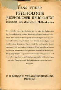 Leitner, Psychologie jugendlicher Religiosität innerhalb des deutschen Methodism (Umschlag)
