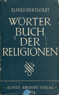 Bertholet, Wörterbuch der Religionen. (Umschlag)