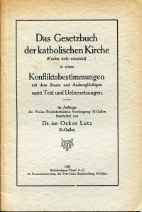 Lutz, Das Gesetzbuch der katholischen Kirche (Codex iuris canonici) in seinen Ko (Umschlag)
