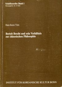 Yim, Bertolt Brecht und sein Verhältnis zur chinesischen Philosophie. (Umschlag)
