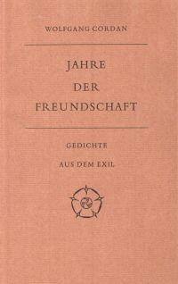 Cordan, Jahre der Freundschaft. (Umschlag)
