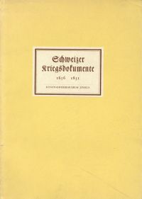 Schweizer Kriegsdokumente. (Umschlag)