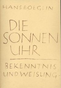 Boeglin, Die Sonnenuhr. (Umschlag)