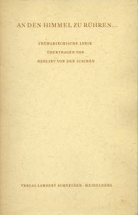 Steinen, An den Himmel zu rühren ... (Umschlag)