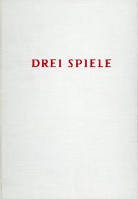 Fahrner, Drei Spiele. (Umschlag)
