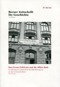 Kaestli, Das Forum Politicum und die Affäre Holz. (Umschlag)