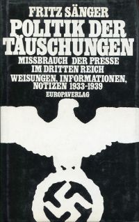 Sänger, Politik der Täuschungen. (Umschlag)