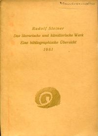 Steiner, Das literarische und künstlerische Werk. (Umschlag)