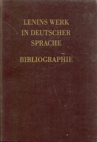 Uhlmann, Lenins Werk in deutscher Sprache. (Umschlag)