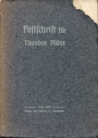 Festschrift zum 60. Geburtstage von Theodor Plüss, 29. Mai 1905. (Umschlag)