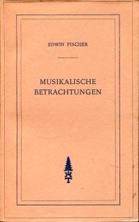Fischer, Musikalische Betrachtungen. (Umschlag)