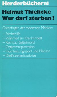 Thielicke, Wer darf sterben? (Umschlag)