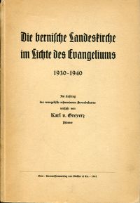 Greyerz, Die bernische Landeskirche im Lichte des Evangeliums. (Umschlag)