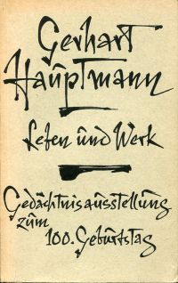 Zeller, Gerhart Hauptmann. (Umschlag)