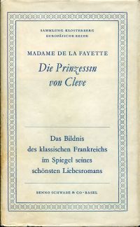La Fayette, Die Prinzessin von Cleve. (Umschlag)