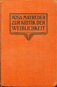 Mayreder, Zur Kritik der Weiblichkeit. (Umschlag)