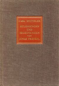 Fränkel, Spitteler. (Umschlag)