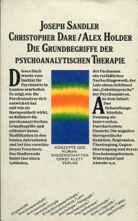 Sandler, Die Grundbegriffe der psychoanalytischen Therapie. (Umschlag)