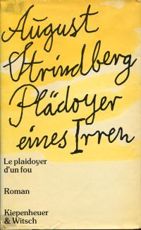 Strindberg, Plädoyer eines Irren. Le plaidoyer d'un fou. (Umschlag)