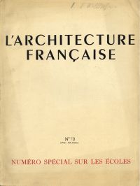 Architecture française, 8. année, No. 70: Numéro spécial sur les écoles. (Umschlag)