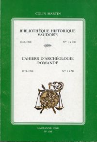 Martin, Bibliothèque historique vaudoise (Umschlag)