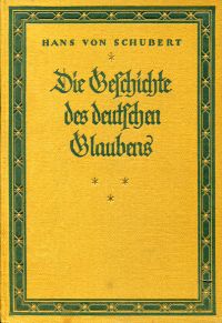 Schubert, Geschichte des deutschen Glaubens (Umschlag)