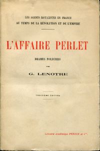Lenôtre, L'affaire Perlet. (Umschlag)