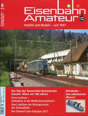 Eisenbahn-Amateur, Nr. 8/2016. (Umschlag)