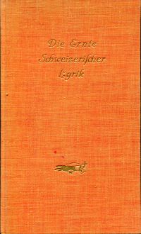 Faesi, Die Ernte schweizerischer Lyrik. (Umschlag)