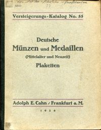 Deutsche Münzen und Medaillen (Mittelalter und Neuzeit). Plaketten. (Umschlag)