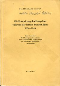 Soldan, Die Entwicklung des Hartgeldes während der letzten hundert Jahre, 1850 - (Umschlag)