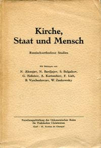 Alekseev, Kirche, Staat und Mensch. (Umschlag)