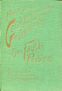 Steiner, Geisteswissenschaftliche Erläuterungen zu Goethes Faust. (Umschlag)