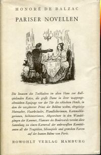 Balzac, Pariser Novellen. (Umschlag)
