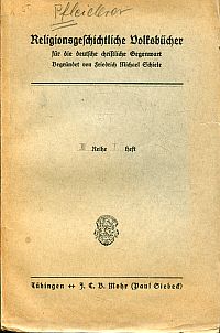 Pfleiderer, Die Vorbereitung des Christentums in der griechischen Philosophie. (Umschlag)